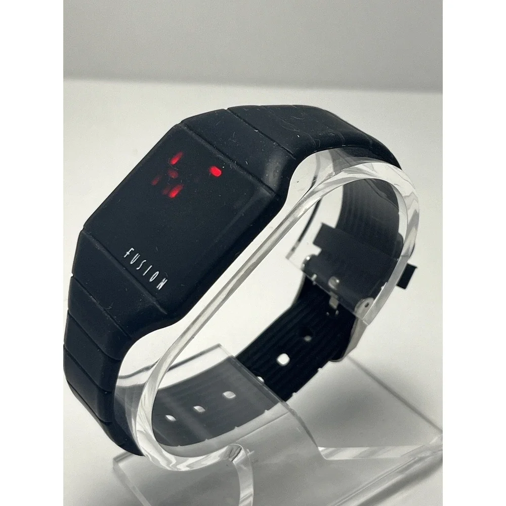 Fusion Kid's Digital‎ Watch Black Silicone Band- New Battery